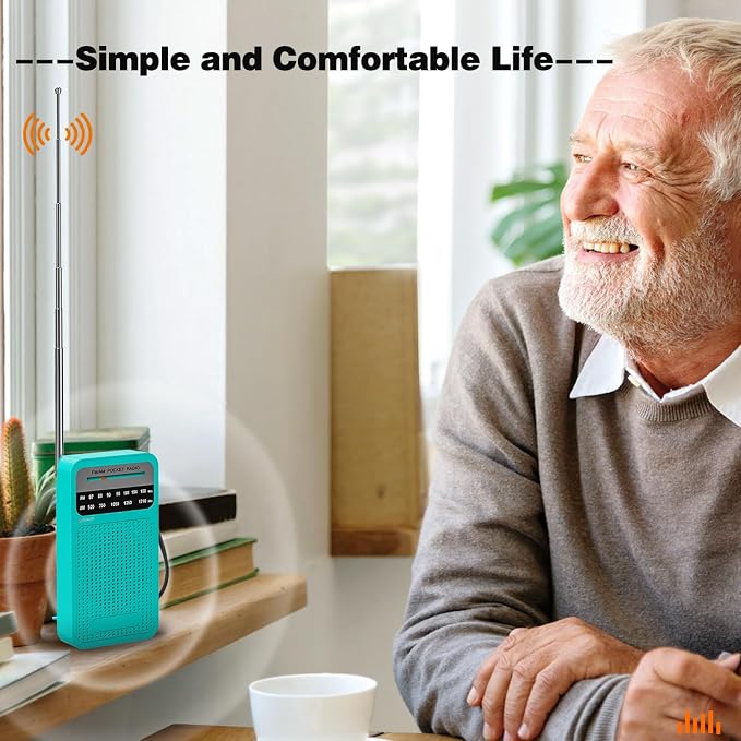 Portable Radio AM FM with Best Reception, Goodes Transistor Radio with Loud Speaker, 2AA Battery Operated, Headphone Jack for Indoor, Outdoor and Emergency Use-Green - Image 4