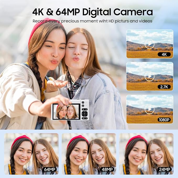4K Digital Camera, 64MP Vlogging Camera - Image 2