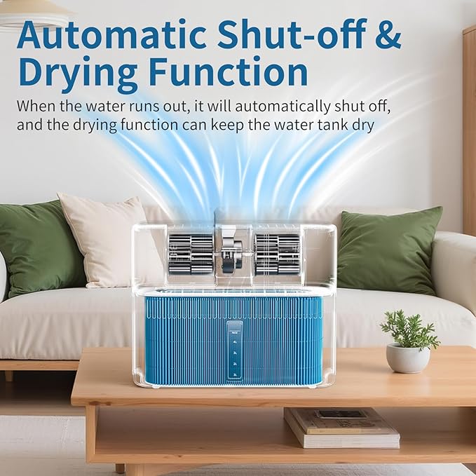 Smart Evaporative Humidifiers for Bedroom, Living Room, Nursery, Large Room up to 300 ft², 5L Tank, Max 48H Runtime, Mist-free Top Fill Humidifier for Baby, Plants, Easy to Clean - Image 5