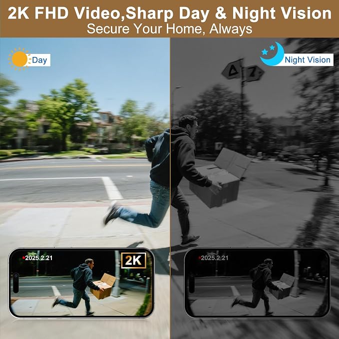 Doorbell Camera Wireless, 2K FHD Head-to-Toe Video, no Subscription, Two-Way - Image 5