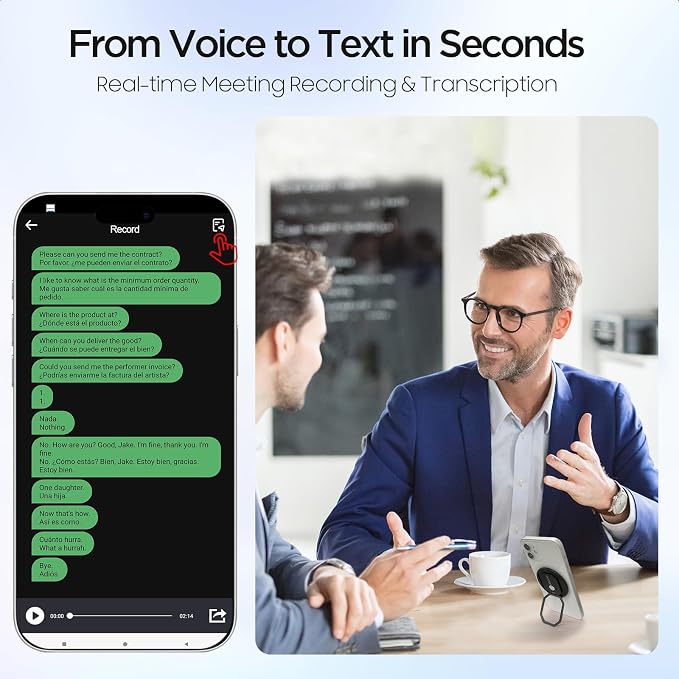 3-in-1 AI Translator Recorder, Language Translator Device, NO FEE - Image 6