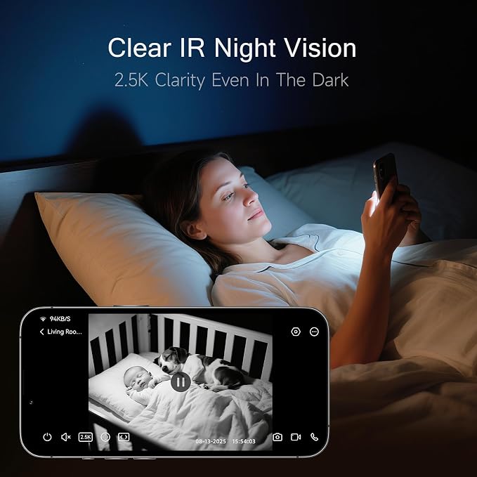 2.5K Indoor Camera 2pack, Free AI Person/Pet/Cry Detection, 4MP - Image 5