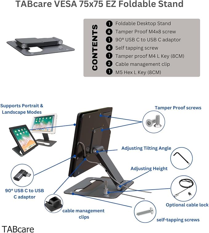 Aluminum Foldable Desktop Stand 180° Forward and Backward Flipping Supports - Image 2