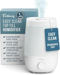 Fontaines Luxury Top-Fill Cool Mist Humidifier - 360° Ultra-Fine Spray, Whisper-Quiet Operation, Dishwasher-Safe Tank, Nightlight & Auto Shut-Off, Easy to Clean for Home, Bedroom, Baby Nursery by Fontaines