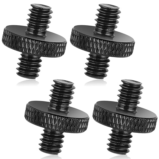 1/4" Male to 1/4" Male Tripod Screw, Double Head Converter Precision Made by Mozeat+Lens
