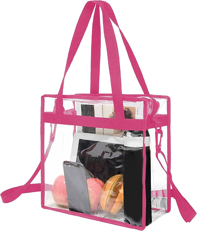 BAGAIL Clear Bags 12x6x12 Stadium Approved Clear Tote Bag by BAGAIL