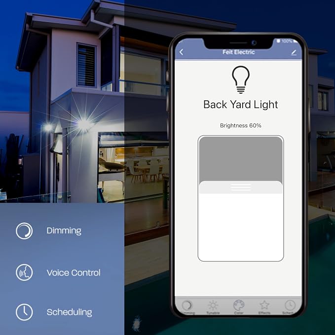 Feit Electric OM60/950CA/AG/3 60 Watt Equivalent WiFi Dimmable, No Hub Required - Image 4