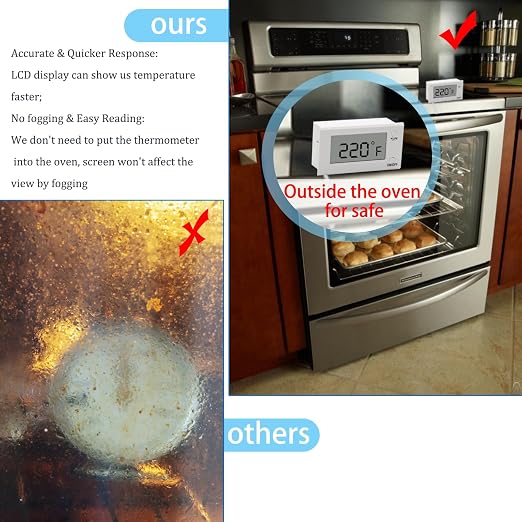 Digital Oven Thermometer with Probe Grill Meat Thermometer up to 572°F/300°C - Image 6