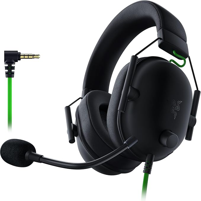 Razer BlackShark V2 X Gaming Headset: 7.1 Surround Sound - 50mm Drivers - Memory Foam Cushion - For PC, PS4, PS5, Switch - 3.5mm Audio Jack - Black | 7.1 Surround Sound, 50mm Drivers, Cardioid Mic, Lightweight, Memory Foam, Noise Isolating Earcups, for... by Unknown