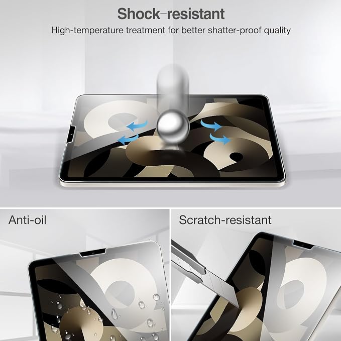 ProCase Screen Protector for iPad Air 5th /4th Generation 10.9" + Camera Lens - Image 6