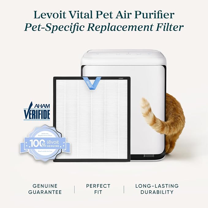 LEVOIT Smart Air Purifier for Home Pets Large Room Vital Pet White | Washable Pre-filter, Dual Sensors for Floating Pet Hair & Allergens, High-Carbon Filter for Dander & Odor, Smart APP Control - Image 10
