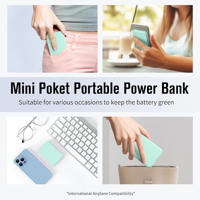 VANYUST S22 Portable Charger, Mini Colorful Power Bank, PowerNano, 5000mAh External Battery Pack Compatible with iPhone 15/14/13/12/11/X All Series and Android Phone - Image 7