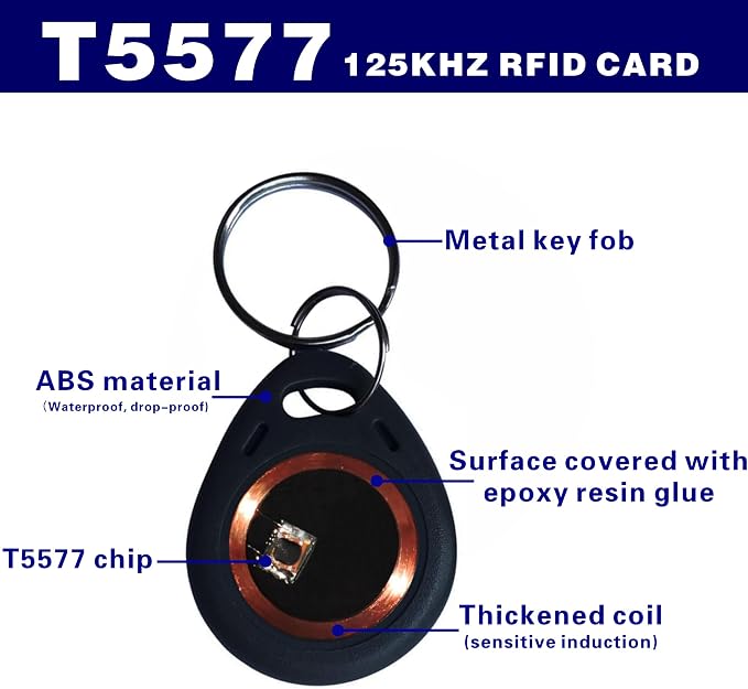 125khz RFID fob Writable RFID Tags T5577 RFID Card 125khz fob - Image 3