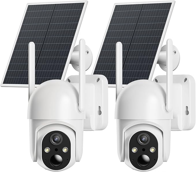 ELYSOO 2 Pack 4G LTE Cellular Security Cameras, Solar Powered Outdoor Camera No by Unknown