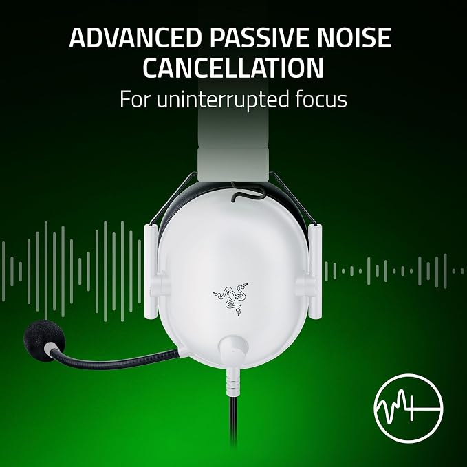Razer BlackShark V2 X Wired Xbox Gaming Headset, White | 50mm Drivers, Cardioid Mic, Lightweight, Comfortable Noise Isolating Earcups, For Xbox Series X, Series S, PS5, PC, Switch - Image 4