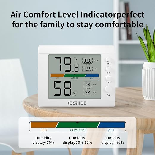 Hygrometer Thermometer Gauge Mini Digital, Monitor Indoor Outdoor Humidity - Image 3
