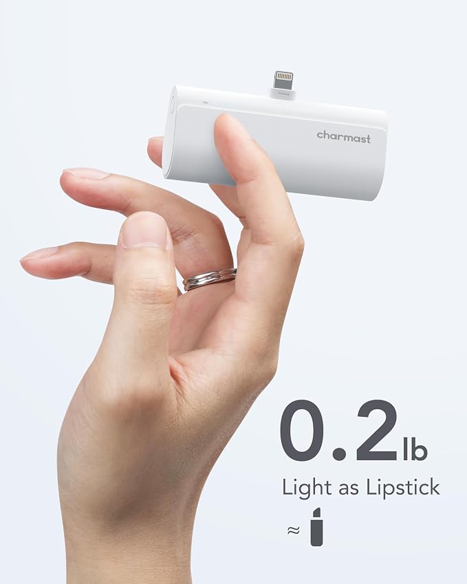 charmast Small Portable Charger for iPhone, Ultra-Compact 20W PD Fast Charging Power Bank 5000mAh, Mini Battery Pack for iPhone 14/14 Pro Max/13/13 Pro Max/12/12 Pro Max/11/XR/X/8/7/6 etc - Image 5