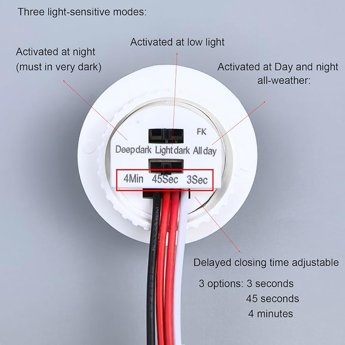 DC 12V/24V Motion Sensor Light Switch, PIR Smart Infrared Human Body Detection - Image 4