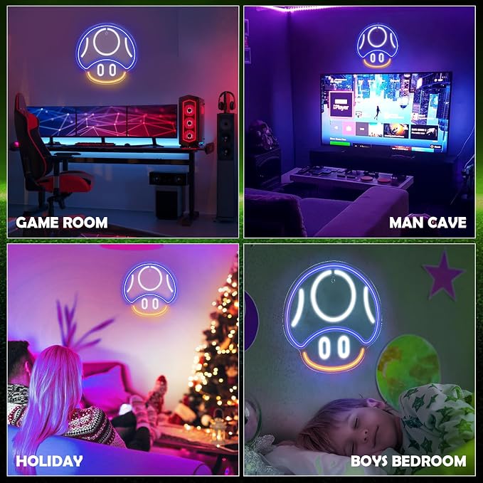 Kavaas Gaming Neon Sign, Mushroom Neon Sign - Image 7