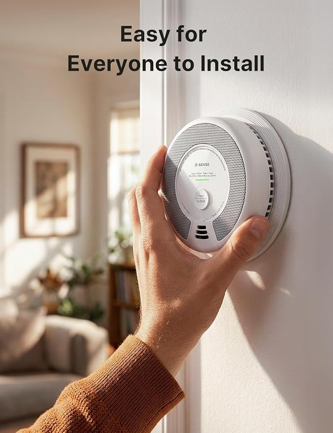 X-Sense 2-in-1 Smoke and Carbon Monoxide Detector Alarm, 10-Year - Image 7
