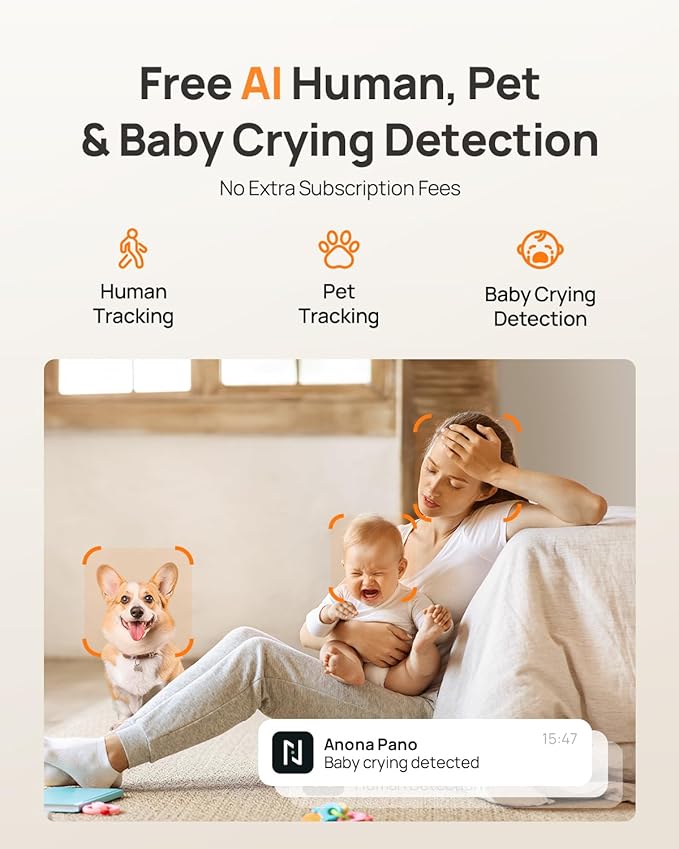 Anona 4K UHD Indoor Camera, Pet/Dog/Baby Security Camera - Image 4