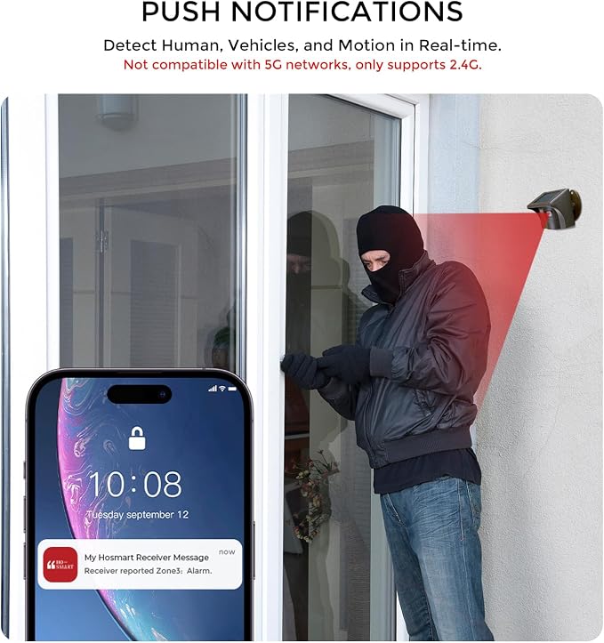 eMACROS Pro 3 Smart Solar Driveway Alarm System, App Push Notifications - Image 4