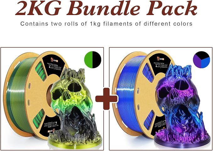 LOVOON pla Filament 1.75mm 3D Printer Filament 2kg, 3D Printing Filament - Image 2