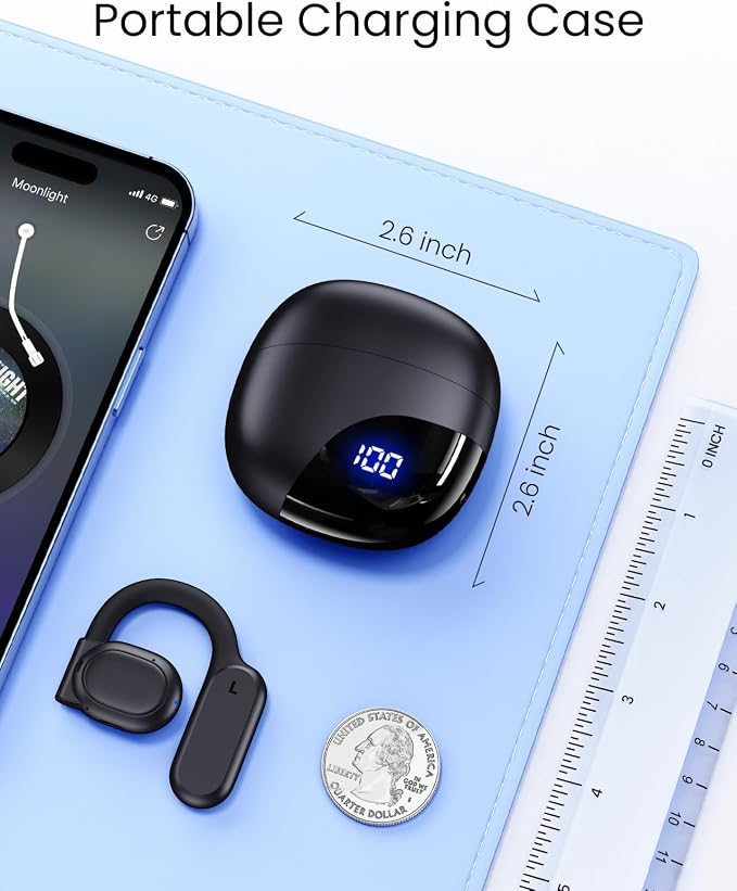 AI Translation Earbuds Real Time 164 Languages 80H Playtime Translator Ear Buds Audifonos Traductores Inglés Español Wireless Earphones Bluetooth AI Headphone for Travel Meeting Learning K08 Black - Image 8