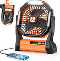 Portable Rechargeable Fan, 20000mAh Cordless Battery Powered Camping Fans with SOS & LED Lantern, Small USB C Operated Outdoor Tent Ventilador for Travel Camp Fishing Picnic Home Worksite Supplies by Unknown