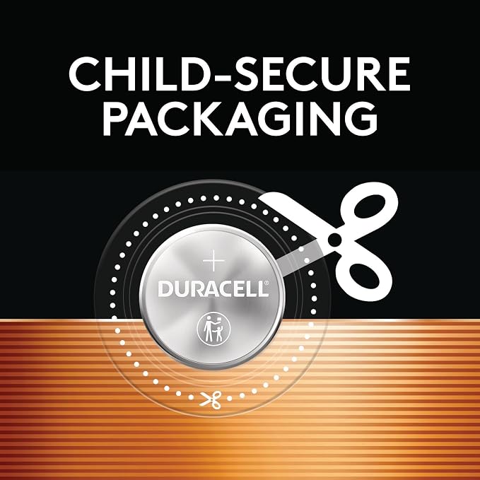 Duracell CR2032 Lithium Battery 3 Volt, Child Safety Features, Compatible - Image 4