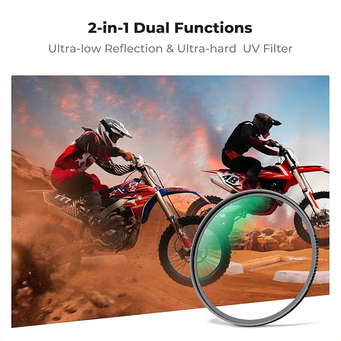 K&F CONCEPT 82mm Shockproof & Ultra Low Reflectivity MCUV Lens Protection Filter - Image 2