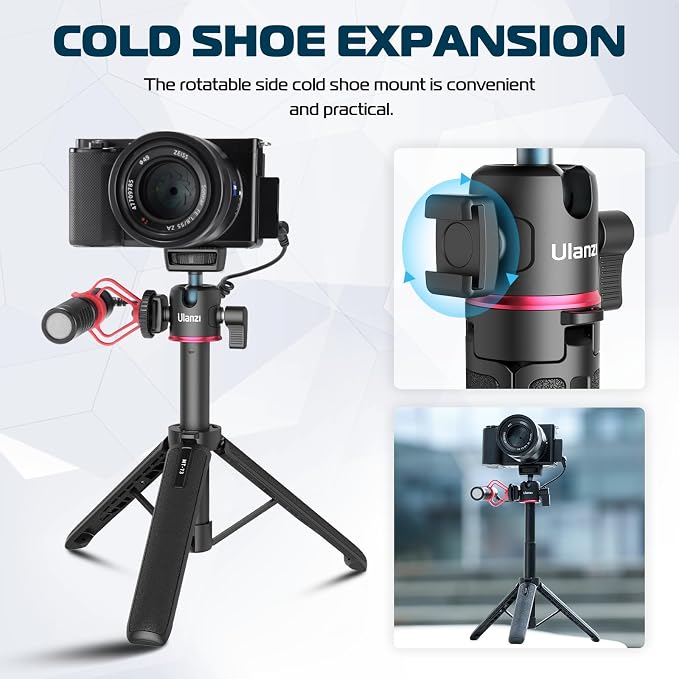 ULANZI MT-73 Extension Pole Tripod, Mini Selfie Stick Tripod Stand Handle Grip - Image 5