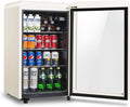 Retro Beverage Refrigerator Cooler, 3.2 Cu.ft Mini Fridge with Glass Door for Soda Beer Wine, Beverage Cooler Prefect for Home, Bar by HAILANG