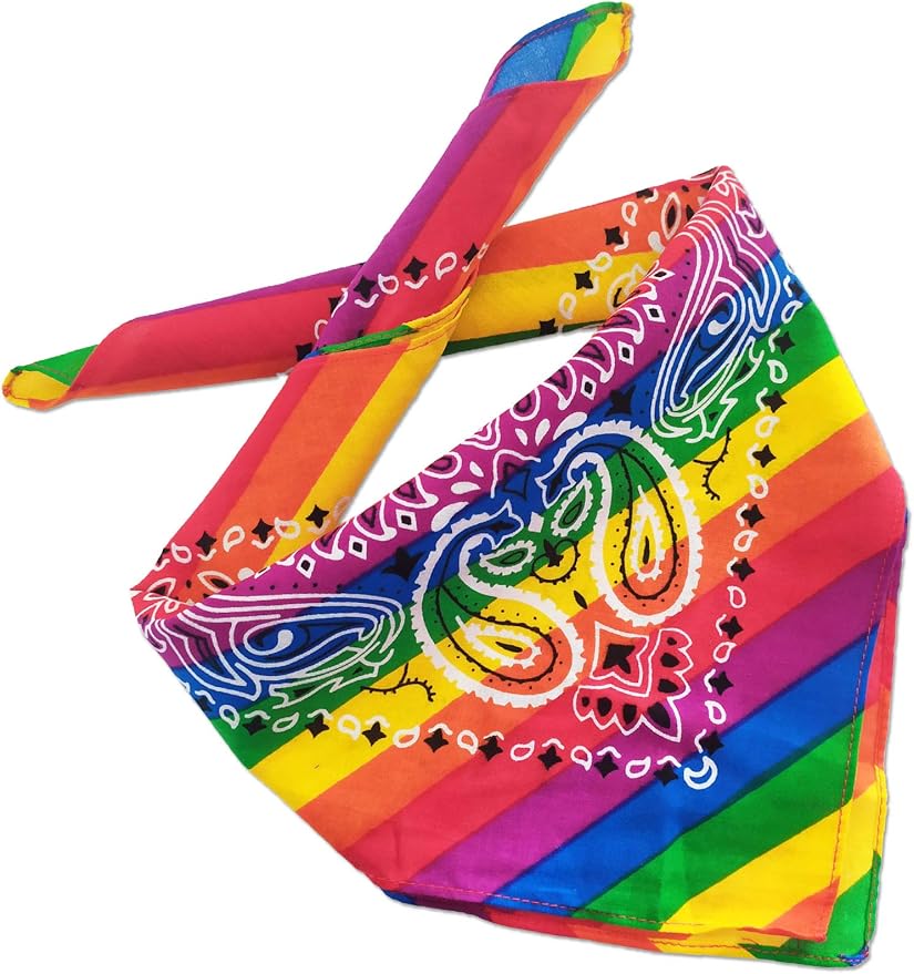Mayam Rainbow Bandanas Headband Gay Pride LGBTQ Bandana Headband Hippie Bandana - Image 3
