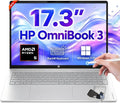 HP OmniBook 3 17.3" Touchscreen Laptop, AMD Ryzen 5 130 Processor (Up to 4.55 GHz), 16GB RAM, 1TB SSD, FHD IPS Display, Backlit Keyboard, Windows 11 Pro, Radeon 660M Graphics, Wi-Fi 6, Copilot+ PC by Unknown
