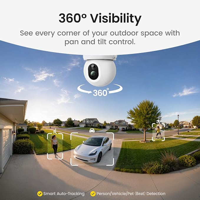 aosu SolarCam D1 Max 4-Cam Kit, 4K Solar Security Cameras Wireless Outdoor - Image 7
