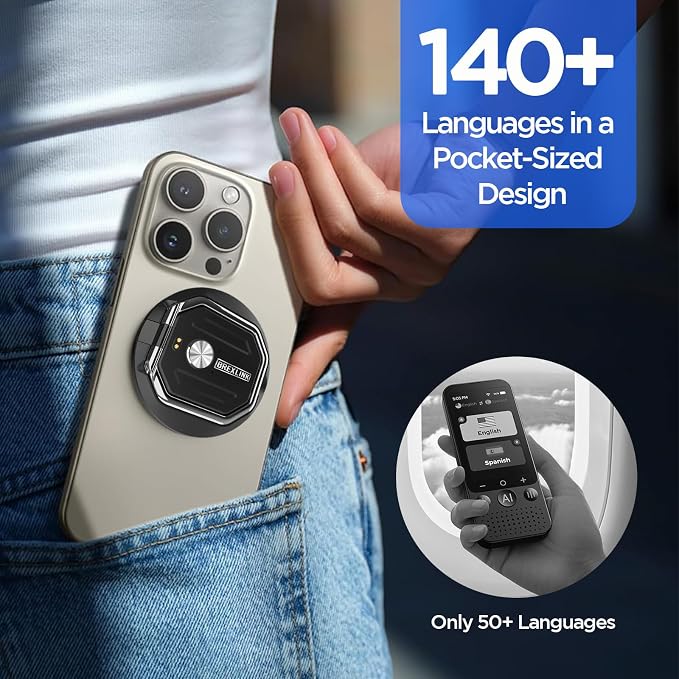3-in-1 AI Translator Recorder, Language Translator Device, NO FEE - Image 3