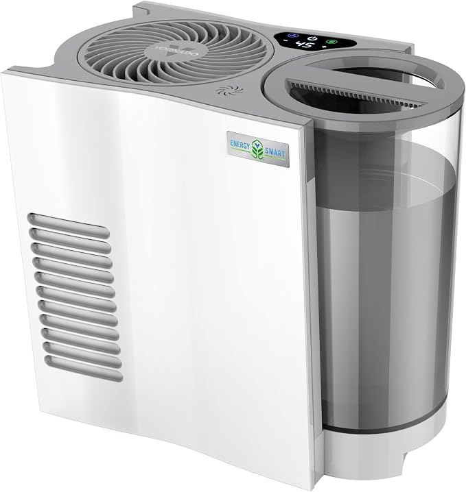 Vornado EVDC300 Energy Smart Evaporative Humidifier with Automatic Shut-off, 1 Gallon Capacity, LED Display, White by Vornado