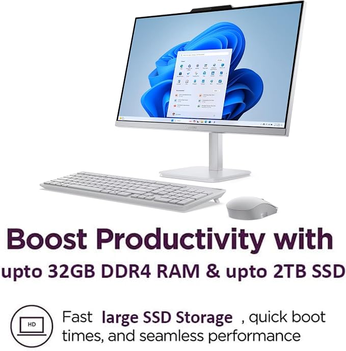 Lenovo 24" FHD All-in-One Desktop Computer for Home & Office, Intel Processor, 16GB RAM, 512GB PCIe SSD, HDMI, WiFi 6, Bluetooth 5.2, Business AIO, Vent-Hear, Wireless KB & Mouse, Windows 11 Pro - Image 6