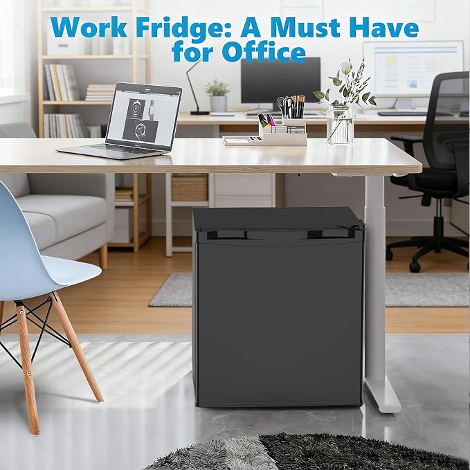 Antarctic Star Mini Fridge with Freezer, Rated 1.6 cu.ft, Small Upright Refrigerator with Removable Shelves, 7 Adjustable Thermostat, Low Noise for Bedroom/Apartment/Office, - Image 6