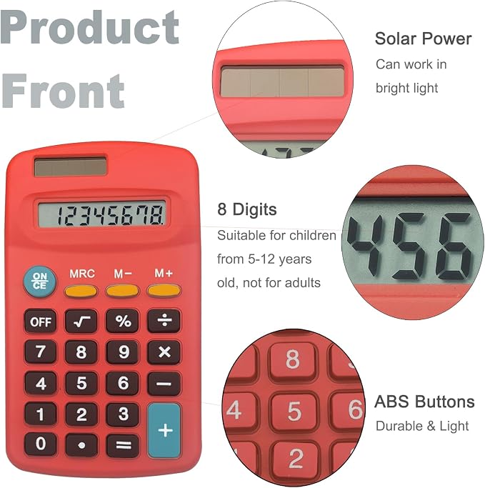 Basic Calculator Dual Power 8 Digit Desktop Calculator - Image 2