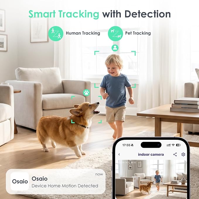 YOTON Indoor Security Camera, 2K 360° WiFi Baby Monitor & Pet Camera - Image 5