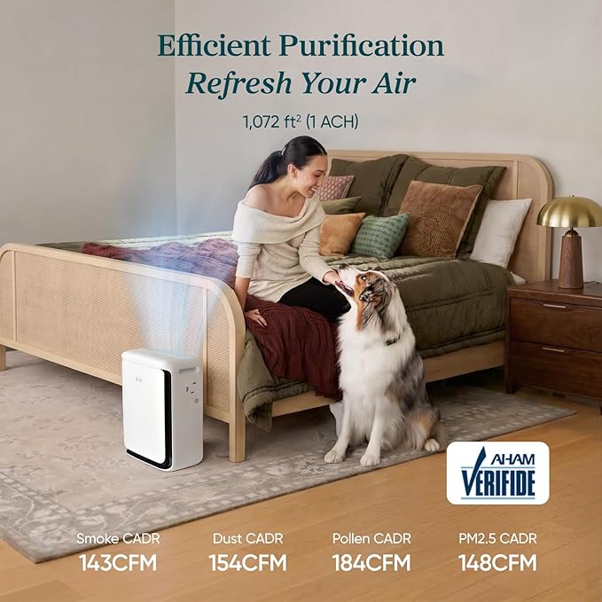 LEVOIT Smart Air Purifier for Home Pets Large Room Vital Pet White | Washable Pre-filter, Dual Sensors for Floating Pet Hair & Allergens, High-Carbon Filter for Dander & Odor, Smart APP Control - Image 7