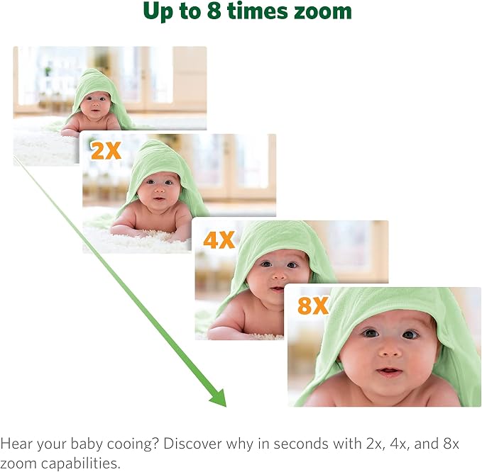 LeapFrog LF915-2HD Baby Monitor, 2 Cameras, 5” 720p Screen, 360° Pan-Tilt-Zoom - Image 11