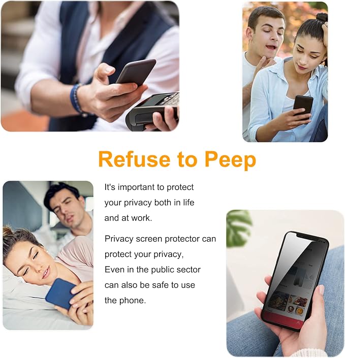 PEHAEL 2+2 Pack for iPhone 14 Privacy Screen Protector - Image 7