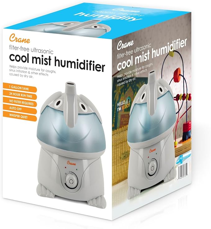 Crane Cute Animal Humidifier for Kids Bedroom and Nursery, Ultrasonic Cool Mist, 1 Gallon, Auto Shut Off, Cool Mist Humidifier - Image 7