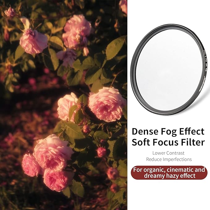Walking Way 95MM White Pro Mist Diffusion Lens Filter, Dreamy Fog & Soft Glow - Image 2