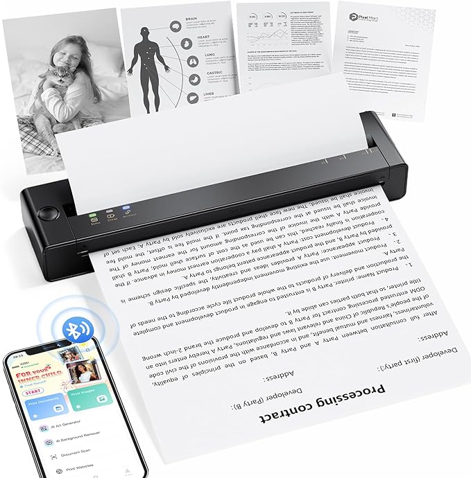 TATTMUSE Inkless Portable Printers Wireless by TATTMUSE