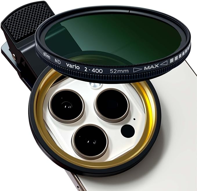 52mm Clip-on ND 2-400 Phone Lens Filter by Yadsux