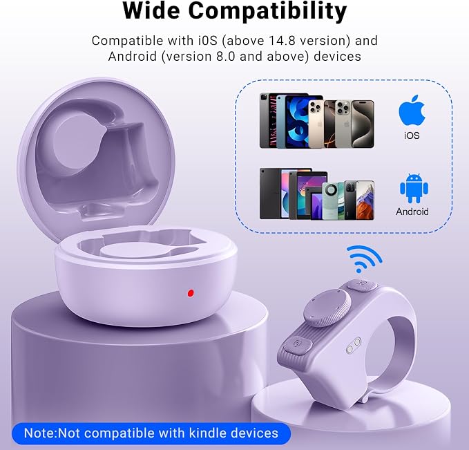 Remote Scrolling Ring for Tiktok, Page Turner for Kindle App, Tablet-Light - Image 7